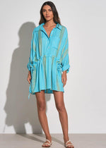 Elan Steph Side Tie Tunic/Mini Dress-Hand In Pocket