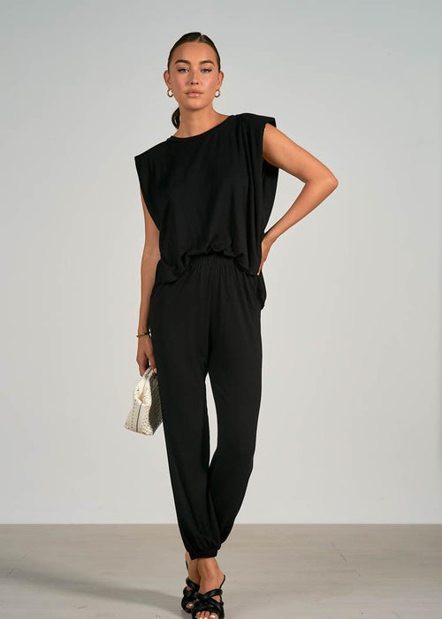 Kennedy Sleeveless Jumpsuit-Hand In Pocket