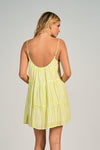 Elan Lush Dress - Celery Stripe ***FINAL SALE***-Hand In Pocket