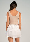 Elan Combo Mini Dress - White Natural-Hand In Pocket