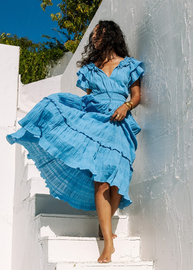 Cleobella Santana Ankle Dress-Hand In Pocket
