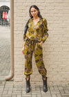 Karlie Solina Floral V Neck Long Sleeve Top-Hand In Pocket