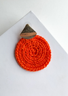 Clementine Bright Orange Woven Drops-Hand In Pocket