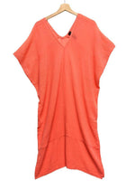 Bobi Gauzy Side Slit V Neck Midi Dress - Cocktail-Hand In Pocket