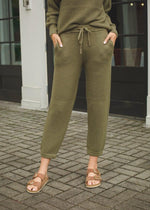 Karlie Rochelle Knit Solid Waffle Jogger-***FINAL SALE***-Hand In Pocket