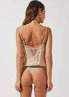 ASTR the Label Lotus Lace Trim Bodysuit - Nude-Hand In Pocket