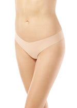 Commando Classic Solid Thong - Beige-Hand In Pocket