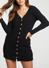 Chaser Love Rib Button Down Cardigan Dress-***FINAL SALE***-Hand In Pocket