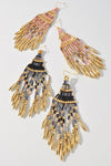 Chantilly Fringe Earring- Black-Hand In Pocket