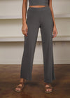 Bobi Ribbed Flare Leg Pant - Dark Sage-***FINAL SALE***-Hand In Pocket