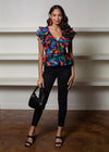 Lei Ruffled Double V Top-Hand In Pocket