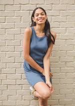 Michael Stars Eliza Boatneck Tank Dress-Lake-***FINAL SALE***|EXTRA 25% OFF|-Hand In Pocket