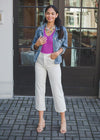 Blank NYC Baxter Crop Nonstretch Cotton Ribcage Jeans - Head in the Clouds***FINAL SALE***-Hand In Pocket