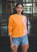 Pistola Eva Cropped Crewneck Pullover-Hand In Pocket