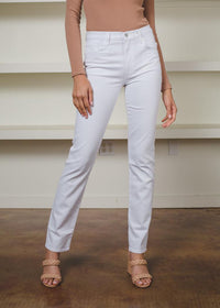 Joes Jeans "Runway Luna" High Rise Cigarette Ankle - White-***FINAL SALE***-Hand In Pocket