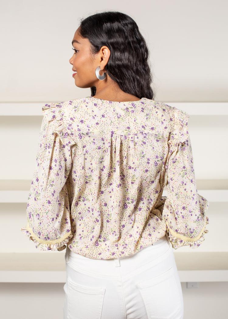 Karlie Cambria Long Sleeve Surplice Bodysuit-***FINAL SALE***-Hand In Pocket