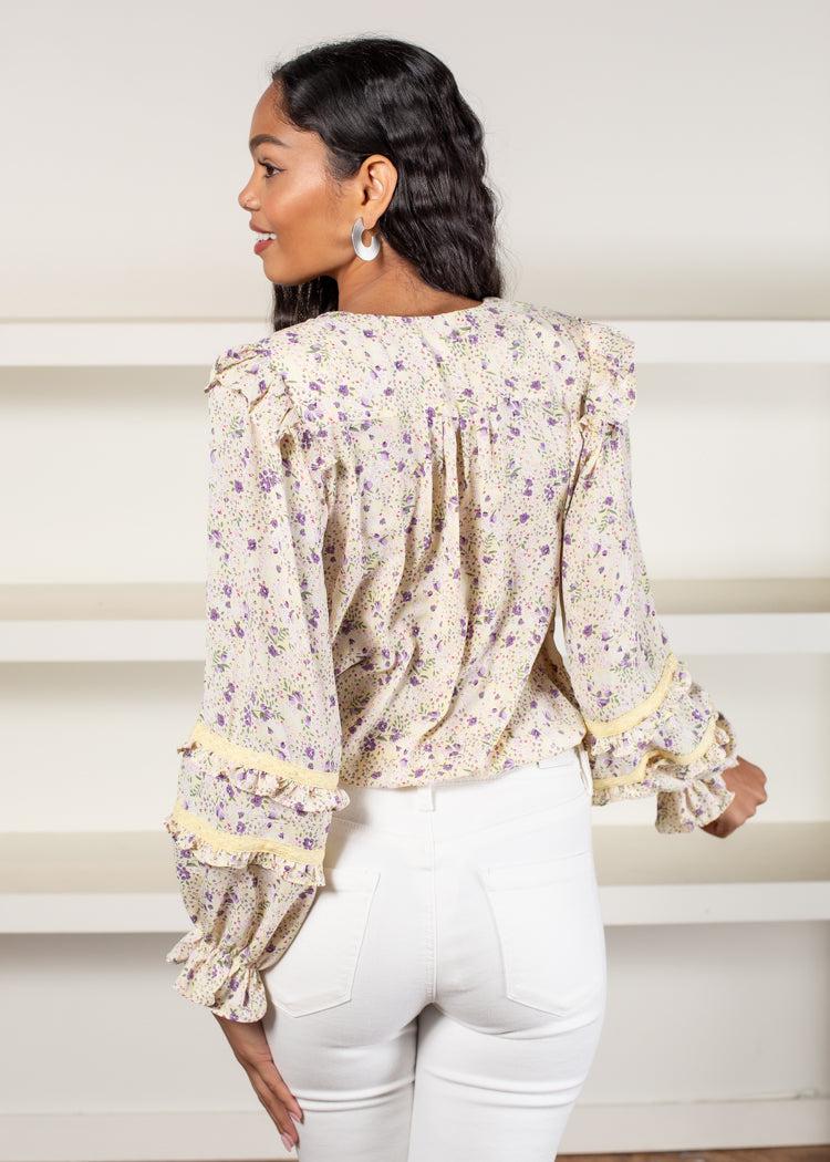 Karlie Cambria Long Sleeve Surplice Bodysuit-***FINAL SALE***-Hand In Pocket