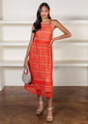 Adelyn Rae Alani Crochet Overlay Midi Dress-***FINAL SALE***-Hand In Pocket