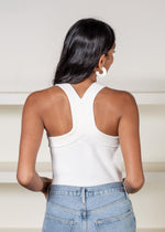 525 America Strappy Square Neck Tank- Chalk-***FINAL SALE***-Hand In Pocket