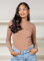 Agolde Lyza Ribbed Cotton Cut - Out Top***FINAL SALE***-Hand In Pocket