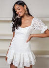 ASTR the Label Roseville Pointelle Puff Sleeve Mini Dress-***FINAL SALE***-Hand In Pocket