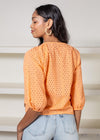 Sanctuary Carrie Eyelet Drawstring Blouse - Washed Melon-***FINAL SALE***-Hand In Pocket