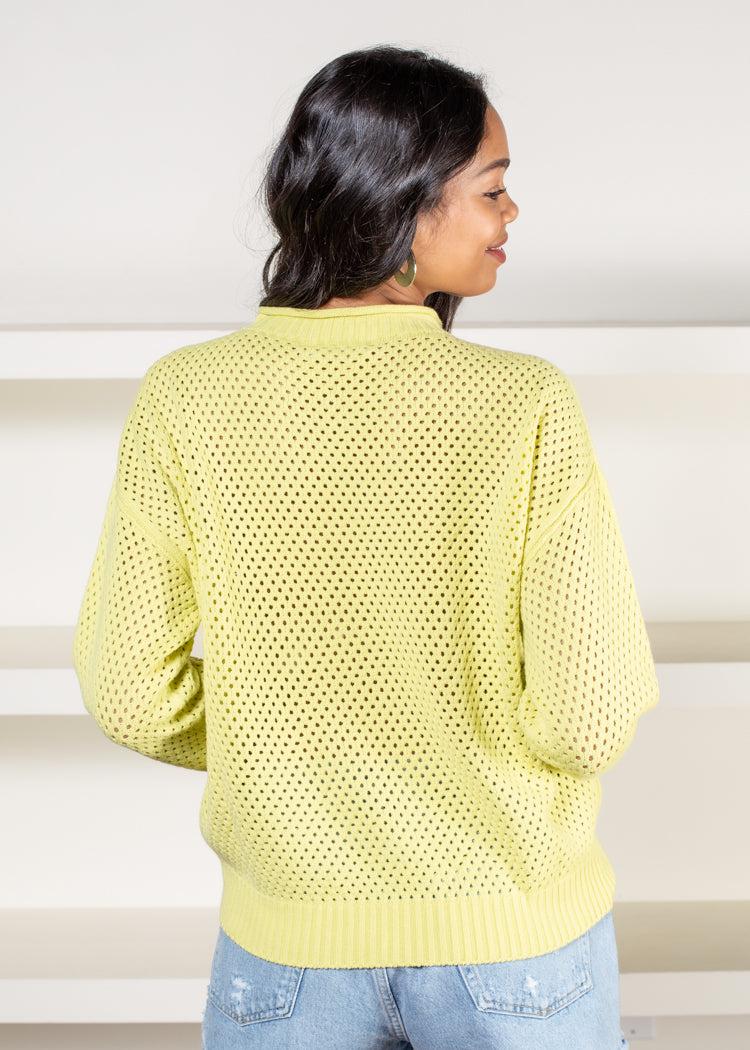 Knititude Clara Open Knit Pullover - Endive-***FINAL SALE***-Hand In Pocket