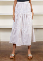 Lacovia Tiered Striped Skirt-***FINAL SALE***-Hand In Pocket