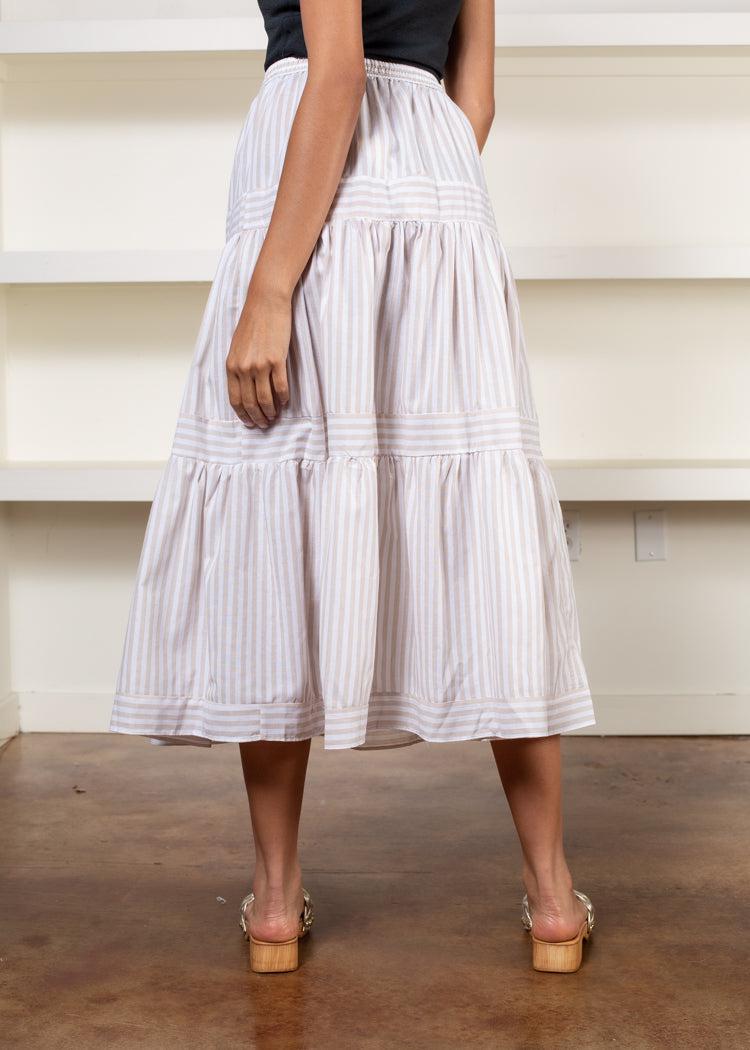 Lacovia Tiered Striped Skirt-***FINAL SALE***-Hand In Pocket