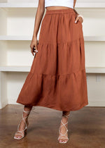 Elan Nassau Linen Blend Skirt-Hand In Pocket