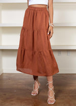 Elan Nassau Linen Blend Skirt-Hand In Pocket