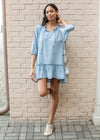 ABC Popover Denim Shirtdress-***FINAL SALE***-Hand In Pocket