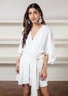 Preslee V Neck Wrap Belted Romper-***FINAL SALE***-Hand In Pocket