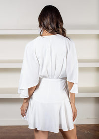 Preslee V Neck Wrap Belted Romper-***FINAL SALE***-Hand In Pocket