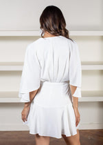 Preslee V Neck Wrap Belted Romper-***FINAL SALE***-Hand In Pocket