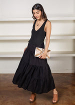 Redondo Knit Combo Maxi Dress-Hand In Pocket