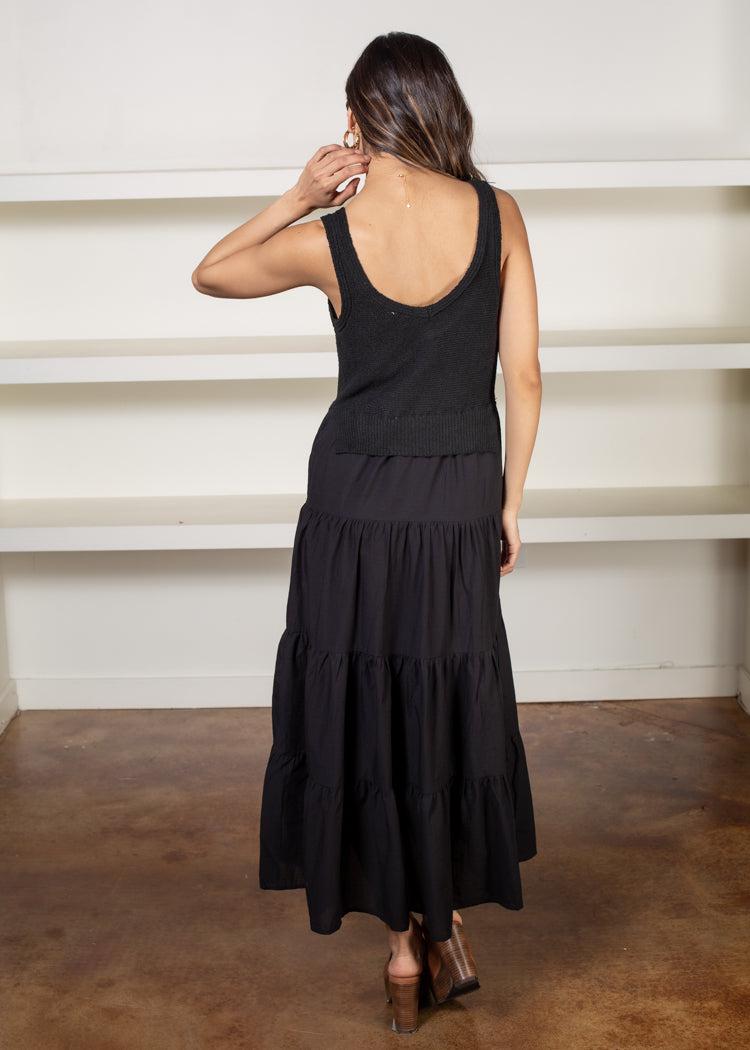 Redondo Knit Combo Maxi Dress-Hand In Pocket