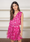 Alys Mini Floral Print Dress -Pink***FINAL SALE***-Hand In Pocket