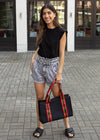 Michael Stars Joey Power Shoulder Tee-Hand In Pocket