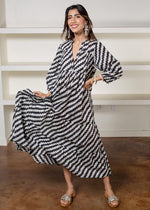 Salma Printed Dress-Hand In Pocket
