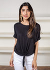 Sanctuary All Day Tie Tee - Black-Hand In Pocket
