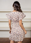 Dana Point Flutter Sleeve Smocked Waist Dress-Hand In Pocket