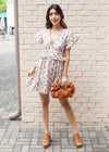 Dana Point Flutter Sleeve Smocked Waist Dress-Hand In Pocket