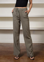 Sanctuary Sunset Pull OneTie Waist Pant-Trail Green-***FINAL SALE***-Hand In Pocket