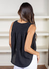 Velvet Heart Gritti Linen Tank- Black-Hand In Pocket