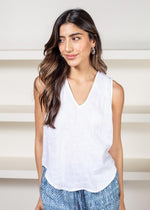 Velvet Heart Gritti Linen Tank- White ***FINAL SALE***-Hand In Pocket