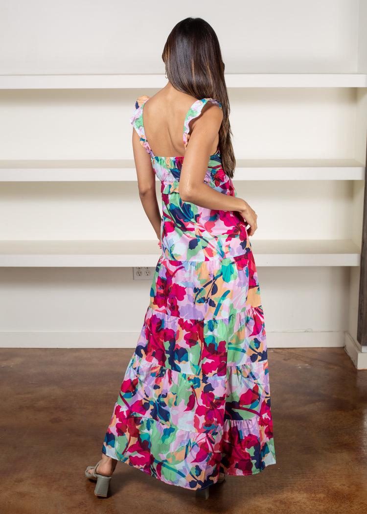 BB Dakota Vacay Bae Floral Print Maxi Dress-***FINAL SALE***-Hand In Pocket