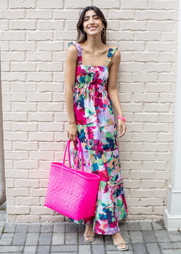 BB Dakota Vacay Bae Floral Print Maxi Dress-***FINAL SALE***-Hand In Pocket