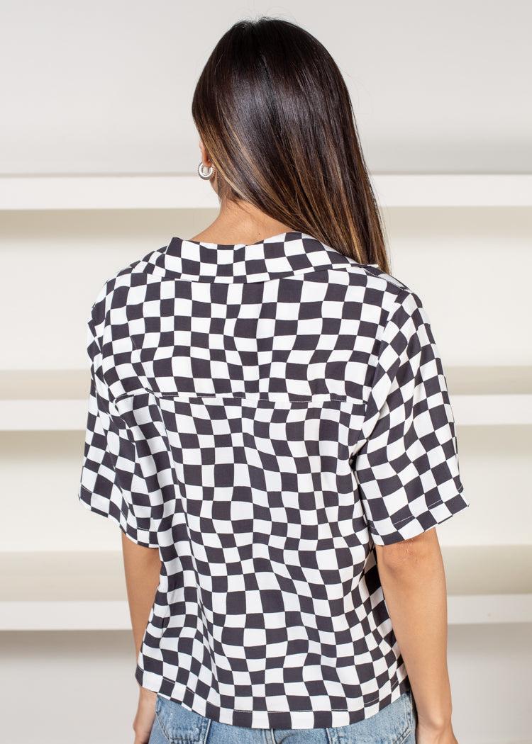Pistola Lucy Checkered Pajama-Style Shirt-***FINAL SALE***-Hand In Pocket