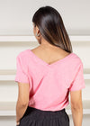 Bobi Double V-Neck Tee- Pink Sand-***FINAL SALE***-Hand In Pocket